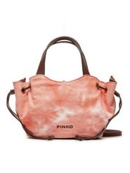 Pinko Torebka Pagoda Small Shopper PE 24 PLTT 102910 A1MB Pomarańczowy. Brązowe shopper bag Pinko, bez wzorów, z materiału, bez dodatków. Za 1,069.00 zł.