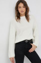 Vero Moda sweter damski kolor beżowy. Brązowe swetry Vero Moda, l, bez wzorów, bez ramiączek. W wyprzedaży za 82.99 zł.