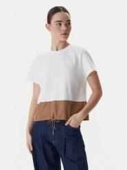 Marella T-Shirt Zorro 2615111141 Beżowy Relaxed Fit. Brązowe t-shirty Marella, m, bez wzorów, z bawełny, bez kołnierzyka, bez ramiączek. Za 429.99 zł.