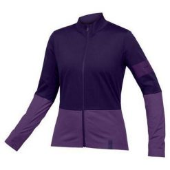 Bluza rowerowa damska Endura FS260 Jetstream bramble. Czerwone bluzy ENDURA, bez wzorów, sportowe, bez ramiączek, bez kaptura. Za 349.99 zł.