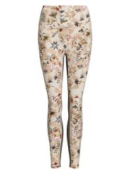 Rethinkit Legginsy sportowe "Beths" w kolorze beżowym ze wzorem rozmiar: L. Brązowe legginsy Rethinkit, l, bez wzorów, z materiału, z podwyższonym stanem, outdoorowe. Za 205.95 zł.