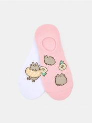 Prążkowane skarpetki 2 pack Pusheen the Cat - wielobarwny. Skarpetki Sinsay, bez wzorów, prążkowane. Za 12.99 zł.