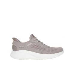 BUTY damskie SKECHERS BOBS SLIP-INS sportowe beżowe wsuwane. Brązowe buty treningowe Skechers, bez wzorów, bez zapięcia. Za 249.00 zł.
