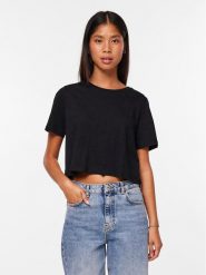 Pieces T-Shirt Sara 17146319 Czarny Oversize. Czarne t-shirty Pieces, l, bez wzorów, z bawełny, bez kołnierzyka, bez ramiączek. Za 59.99 zł.
