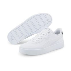 Buty sneakers Puma. Białe buty treningowe Puma, bez wzorów, z materiału, bez zapięcia, na fitness i siłownię. Za 178.29 zł.