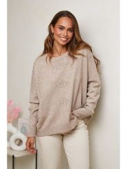 Soft Cashmere Sweter w kolorze karmelowym rozmiar: 34/36. Brązowe swetry Soft Cashmere, bez wzorów, klasyczne, bez ramiączek. Za 83.42 zł.