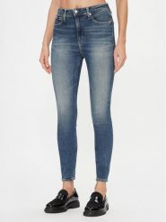 Calvin Klein Jeans Jeansy High Rise Super Skinny Ankle J20J222146 Niebieski Skinny Fit. Niebieskie jeansy Calvin Klein Jeans, bez wzorów, z bawełny. Za 309.99 zł.
