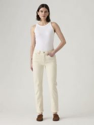 Levi's Dżinsy - Slim fit - w kolorze kremowym rozmiar: W27/L26. Brązowe jeansy Levi's, l, z aplikacjami, klasyczne. Za 205.93 zł.