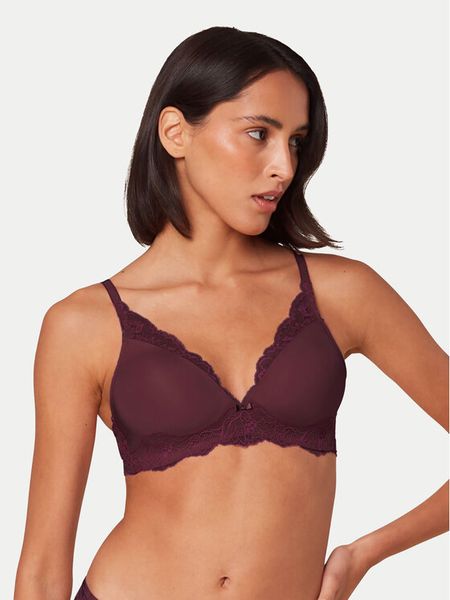 Triumph Biustonosz bezfiszbinowy Amourette Charm 10214457 Bordowy. Czerwone biustonosze Triumph, bez wzorów, z syntetyku. Za 119.99 zł.