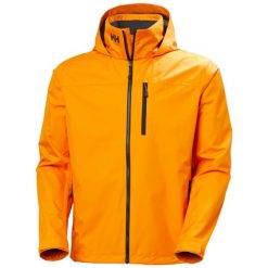 Kurtka wodoodporna Helly Hansen Crew Hooded 2.0. Brązowe kurtki przeciwdeszczowe Helly Hansen, na lato, m, bez wzorów, z polaru, z kapturem. Za 599.00 zł.