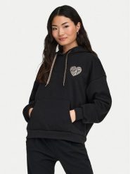 ONLY Bluza Daze 15347802 Czarny Regular Fit. Czarne bluzy bez kaptura ONLY, xl, bez wzorów, z bawełny, bez kaptura. Za 149.99 zł.