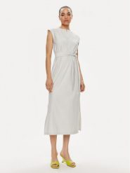 Max Mara Leisure Sukienka codzienna Megaton 2416621028 Szary Relaxed Fit. Szare sukienki Max Mara Leisure, na co dzień, s, bez wzorów, z syntetyku, bez kołnierzyka, bez ramiączek, proste. Za 549.99 zł.