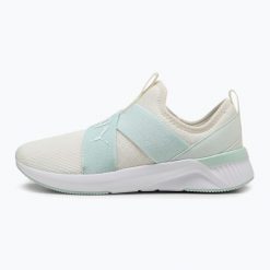 Buty damskie PUMA Softride Harli Slip Transformative Color. Białe buty do biegania Puma, bez wzorów, bez zapięcia, do biegania. Za 199.99 zł.