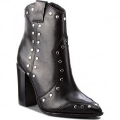 Botki BRONX - 34001-A BX 1217 Black 01. Czarne botki Bronx, ze skóry. Za 650.00 zł.