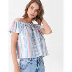 Bluzka off shoulder - Wielobarwny. Bluzki House, l, bez wzorów, bez kołnierzyka, bez ramiączek. Za 49.99 zł.