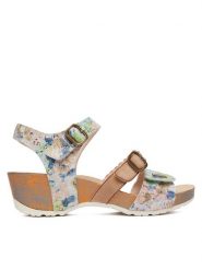 Laura Vita Sandały Daphneo 02 Beżowy. Brązowe sandały LAURA VITA, bez wzorów, ze skóry, bez obcasa, na koturnie, bez zapięcia. Za 439.99 zł.