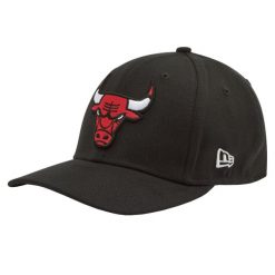 Czapka z daszkiem dla dorosłych 9FIFTY Chicago Bulls Stretch Snap Cap. Czarne czapki z daszkiem New Era, bez wzorów, z bawełny. Za 149.99 zł.