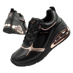 Buty sportowe damskie na koturnie Skechers Uno Prima-Starlet. Czarne buty sportowe lifestyle Skechers, bez wzorów, ze skóry, sportowe, bez zapięcia, skechers sport. Za 299.00 zł.