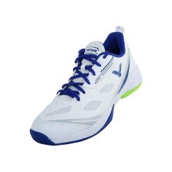 Buty do badmintona dla dorosłych VICTOR A610III. Białe buty treningowe Victor, bez wzorów, bez zapięcia. Za 509.85 zł.
