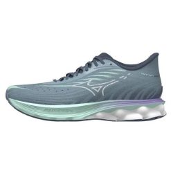 Damskie buty do biegania Mizuno Wave Skyrise 6. Niebieskie buty do biegania Mizuno, bez wzorów, bez zapięcia, do biegania, mizuno wave. Za 550.00 zł.