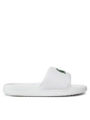 Lacoste Klapki Serve Slide 1.0 123 1 Cuj 745CUJ0012-082 Biały. Białe klapki Lacoste, bez wzorów, ze skóry, bez obcasa, bez zapięcia. Za 169.99 zł.