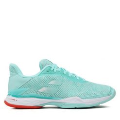 Buty do tenisa Babolat. Niebieskie buty treningowe BABOLAT, bez wzorów, bez zapięcia, tenisowe. Za 349.99 zł.