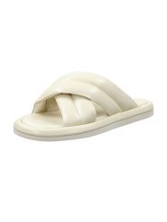 GANT Footwear Skórzane klapki "Clareha" w kolorze kremowym rozmiar: 40. Brązowe klapki GANT Footwear, bez wzorów, ze skóry, klasyczne, z otwartym noskiem, bez obcasa, bez zapięcia. Za 185.74 zł.