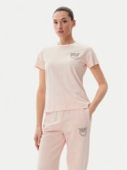 PINKO T-Shirt Nambrone 103320 A2G7 Różowy Regular Fit. Czerwone t-shirty Pinko, s, bez wzorów, z bawełny, bez kołnierzyka, bez ramiączek. Za 459.99 zł.