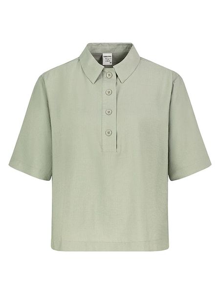 Sublevel Bluzka w kolorze khaki rozmiar: S. Brązowe bluzki Sublevel, s, bez wzorów, bez kołnierzyka, bez ramiączek. Za 60.99 zł.
