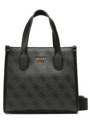 Guess Torebka w kolorze szaro-czarnym - 20 x 17 x 10 cm rozmiar: onesize. Szare torebki klasyczne Guess, z aplikacjami, z materiału, przez ramię, bez dodatków. Za 340.59 zł.