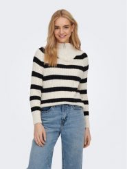 ONLY Sweter 15268818 Beżowy Regular Fit. Brązowe swetry ONLY, xl, bez wzorów, z syntetyku, bez ramiączek. Za 109.99 zł.