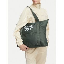 Torebka Reebok. Zielone shopper bag Reebok, bez wzorów, bez dodatków. Za 79.99 zł.