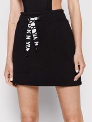 DKNY Sport Spódnica dresowa DP2S5017 Czarny Regular Fit. Czarne spódnice DKNY Sport, l, bez wzorów, z bawełny, sportowe, mini, sportowe. Za 149.99 zł.
