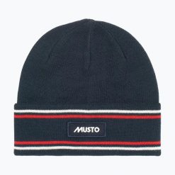 Czapka Musto 64 Beanie. Niebieskie czapki zimowe Musto, bez wzorów, z materiału. Za 109.99 zł.
