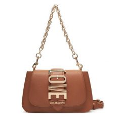 Torebka LOVE MOSCHINO. Brązowe torebki klasyczne Love Moschino, bez wzorów, klasyczne, bez dodatków. Za 599.99 zł.