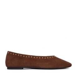 Baleriny Lasocki. Brązowe baleriny Lasocki, bez wzorów, bez obcasa, bez zapięcia. Za 179.99 zł.