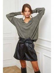 Joséfine Sweter "Cetif" w kolorze oliwkowym rozmiar: M. Brązowe swetry Joséfine, m, bez wzorów, z kaszmiru, bez ramiączek. Za 205.45 zł.