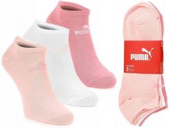 Skarpety 3 pary niskie z bawełną różowe PUMA. Czerwone skarpetki Puma, bez wzorów, z bawełny. Za 29.90 zł.