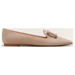 Mango - Baleriny Square. Szare baleriny Mango, z materiału. Za 89.90 zł.