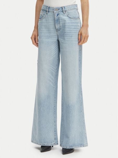 Fracomina Jeansy FP26SV3015D47103 Niebieski Wide Leg. Niebieskie jeansy Fracomina, bez wzorów, z bawełny. Za 363.99 zł.