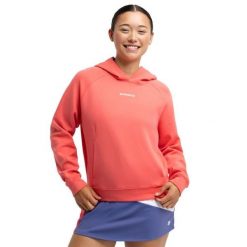 Damska bluza z kapturem do gry w padla Padel Siroko Deuce Coral. Czerwone bluzy z kapturem SIROKO, xs, bez wzorów, z materiału, z kapturem. Za 169.00 zł.