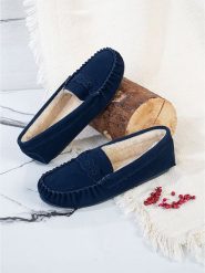 Gooce Mokasyny "Malika" w kolorze granatowym rozmiar: 38. Niebieskie mokasyny Gooce, z aplikacjami, z materiału. Za 165.99 zł.