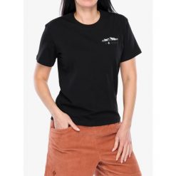 Koszulka bawełniana damska Black Diamond Mountainscape SS Tee. Czarne t-shirty sportowe Black Diamond, bez wzorów, z bawełny, bez ramiączek. Za 140.99 zł.
