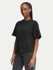 HUGO T-Shirt Duslant 50570677 Czarny Oversize. Czarne t-shirty Hugo, s, bez wzorów, z bawełny, bez kołnierzyka, bez ramiączek. Za 349.99 zł.