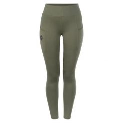 Damskie legginsy jeździeckie z pełną przyczepnością Cavallo Lin. Zielone legginsy CAVALLO, z aplikacjami, sportowe. Za 391.50 zł.