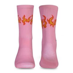 Skarpety sportowe Elitex Training Pink Fire. Czerwone skarpetki ELITEX TRAINING, bez wzorów, z elastanu. Za 67.99 zł.