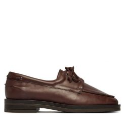 Półbuty Balagan. Brązowe półbuty wsuwane BALAGAN, bez wzorów, bez obcasa, na płaskiej podeszwie. Za 729.99 zł.