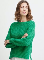 Fransa Sweter 20611827 Zielony Regular Fit. Zielone swetry Fransa, xl, bez wzorów, z bawełny, bez ramiączek. Za 299.99 zł.