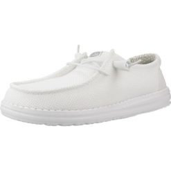 HEYDUDE Damskie Mokasyny Wendy Stretch Sox. Białe mokasyny Hey dude, bez wzorów, z materiału. Za 260.80 zł.