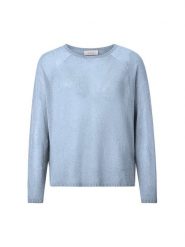 Rich & Royal Sweter w kolorze błękitnym rozmiar: M. Niebieskie swetry Rich & Royal, m, bez wzorów, ze splotem, bez ramiączek. Za 202.98 zł.